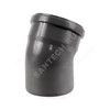 Отвод НПВХ серый Дн 50х45гр б/нап в/к Хемкор 2391027, миниатюра — 3