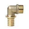 Угольник для PE-X труб аксиальный бронза Дн 16х1/2" НР RX+ Рехау 14563533001 — 1
