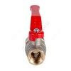 Кран шаровой латунь никель Стандарт Ду 15 Ру40 ВР/"американка" полнопроходной рычаг красный Dist Н341Р — 8