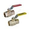 Кран шаровой DADO латунь никель газ R950 Ду 40 Ру12 ВР полнопроходной рычаг Giacomini R950X007, миниатюра — 1