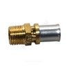 Муфта для МП/PE-X труб латунь пресс Дн 16х1/2" НР RM107 Giacomini RM107Y033 — 2