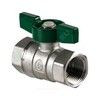 Кран шаровой латунь хром R251W Ду 15 Ру42 ВР бабочка зеленая Giacomini R251WX023, миниатюра — 3