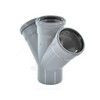 Крестовина PP-H 1-плоскостная серый Дн 110х110х110х45гр б/нап в/к VALFEX 27111110, миниатюра — 2