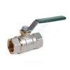 Кран шаровой латунь хром R250W Ду 15 Ру42 ВР рычаг зеленый Giacomini R250WX023 — 3