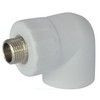 Угольник PP-R комбинированный белый Дн 20х3/4" НР RTP (РосТурПласт) 10800