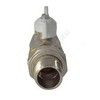 Кран шаровой латунь никель Pride Ду 25 Ру40 ВР/"американка" полнопроходной бабочка белая аналог 11б27п1 LD 47.25.В-ГШ.Б (white)