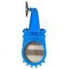 Задвижка шиберная двусторонняя чугун 1140RA Ду 800 Ру6 межфл с редуктором под электропривод ISO F14 уплотнение: NBR Benarmo, миниатюра — 3