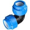 Отвод компрессионная ПЭ Дн 32х90гр Ру16 VALFEX 121001213232, миниатюра — 0