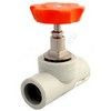 Клапан (вентиль) PP-R запорный серый Дн 20х45гр внутренняя пайка VALFEX 10174020Г, миниатюра — 0
