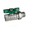 Кран шаровой латунь хром R259W Ду 20 Ру42 ВР/"американка" бабочка зеленая Giacomini R259WX025, миниатюра — 2