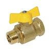 Кран шаровой латунь газ 11б27п6 Ду 20 Ру16 ВР/НР бабочка Цветлит ZW10075 — 1