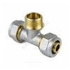 Тройник МП латунь никель обжим Дн 16х1/2"х16 НР ГОСТ 32415-2013 7014 Aquasfera 7014-01, миниатюра — 1
