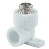 Угольник PP-R комбинированный белый Дн 25х1/2" НР с креплением VALFEX 10121025, миниатюра — 0