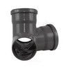 Крестовина PP-H 2-плоскостная серая HT HTED Дн 110х110х110х87гр б/нап в/к Ostendorf 115940 — 3