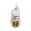 Кран шаровой латунь никель 1102 Standard Ду 20 Ру30 ВР полнопроходной бабочка белая Aquasfera 1102-02 ., миниатюра — 1