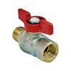Кран шаровой DADO латунь никель R914 Ду 25 Ру35 ВР/НР полнопроходной бабочка красная Giacomini R914X025, миниатюра — 3