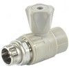 Кран шаровой PP-R серый Дн 25х1/2" НР прямой для радиатора VALFEX 10149125Г, миниатюра — 0