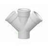 Крестовина PP-M 1-плоскостная бесшумная белая Дн 110х50х50х87гр б/нап в/к 2381070 — 1