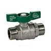 Кран шаровой латунь хром R253W Ду 15 Ру42 НР бабочка зеленая Giacomini R253WX003, миниатюра — 2