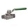 Кран шаровой латунь хром R253WL Ду 15 Ру42 НР рычаг зеленый Giacomini R253WX033, миниатюра — 0
