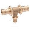 Тройник для PE-X труб аксиальный бронза Дн 32х25х32 переходной RAUTITAN PLATINUM RX Rehau 14564621001, миниатюра — 0