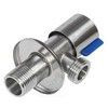 Кран нерж бытовой угловой G1/2"х3/4" Ру10 НР флажок кран-букса с отражателем SantechSystems — 2