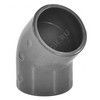 Отвод ПВХ Дн 110х45гр Ру16 серый напорный под клеевое соединение Aquaviva ELW11045 — 1