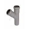 Тройник PP-H серая HT HTEA Дн 125х125х45гр б/нап в/к Ostendorf 116200, миниатюра — 3
