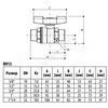Кран шаровой DADO латунь никель R913 Ду 10 Ру42 НР полнопроходной бабочка красная Giacomini R913X022