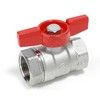 Кран шаровой латунь хром R251D Ду 20 Ру42 ВР бабочка красная Giacomini R251X004 — 3