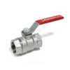 Кран шаровой латунь хром R250D Ду 10 Ру42 ВР рычаг красный Giacomini R250X002, миниатюра — 2